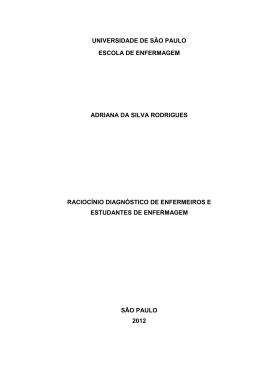 Racioc&iacute;nio diagn&oacute;stico de enfermeiros e estudantes de enfermagem