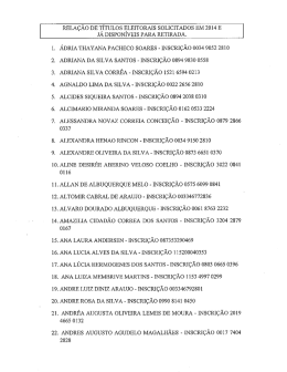 INSCRIÇÃO 0054 9052 2310 ADRIANA DA sILVA SANTOS 4