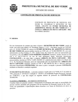 À PREFEITURA MUNICIPAL DE RIO VERDE __ gi ESTADO DE
