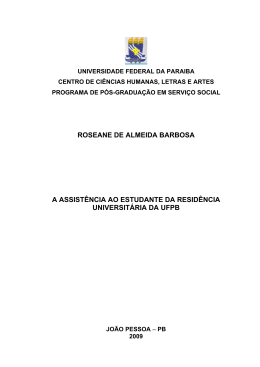roseane de almeida barbosa a assist&ecirc;ncia ao estudante da