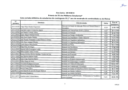 Lista seriada definitiva de estudantes do contingente III (I° ano de