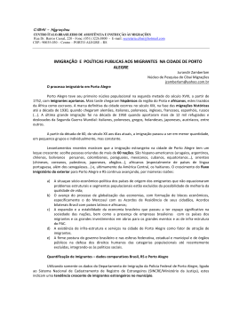 Imigra&ccedil;ao e Pol.P&uacute;blica. Porto Alegre[1]