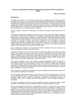 ESPA&Ccedil;O E PLANEJAMENTO URBANO: INTRODU&Ccedil;&Atilde;O AO