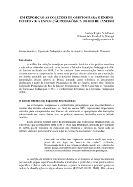 em exposio as colees de objetos para o ensino intuitivo