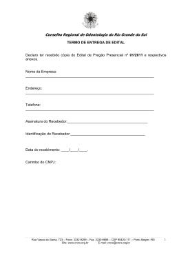 EDITAL - PREG&Atilde;O CRO Plano de sa&uacute;de