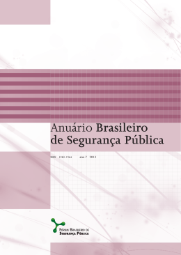 Anu&aacute;rio Brasileiro de Seguran&ccedil;a P&uacute;blica 2013