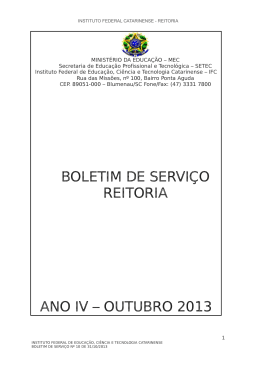 10. Ano IV - Outubro 2013 - Portarias & Boletins de Servi&ccedil;o