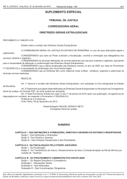 Provimento 026-2013-CG - Diretrizes Extrajudiciais