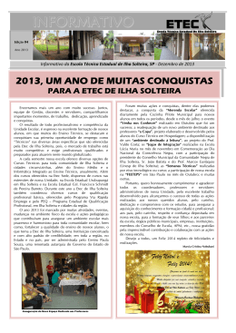 Dezembro/2013 - ETEC ILHA SOLTEIRA