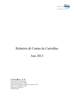 Relatório & Contas da CarrisBus Ano 2013