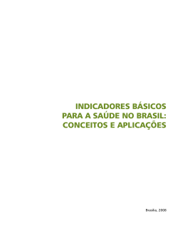 indicadores b&aacute;sicos para a sa&uacute;de no brasil: conceitos e