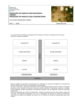 PRODU&Ccedil;&Atilde;O EM AGRICULTURA BIOL&Oacute;GICA VERSUS