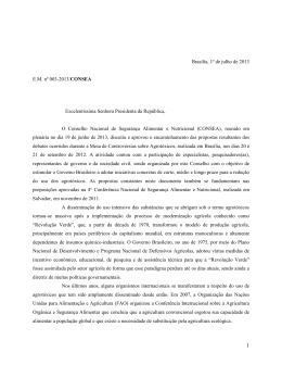 Exposi&ccedil;&atilde;o de Motivos - Presid&ecirc;ncia da Rep&uacute;blica