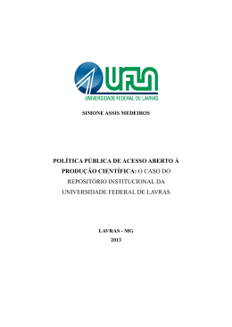 pol&iacute;tica p&uacute;blica de acesso aberto &agrave; produ&ccedil;&atilde;o cient&iacute;fica