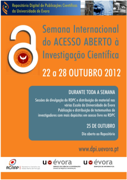 Semana Internacional o ACESSO ABERTO a