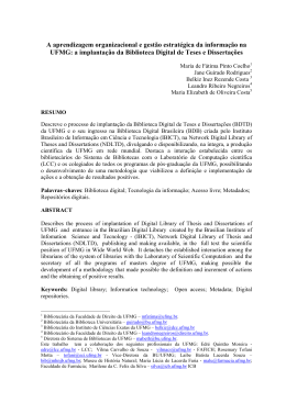 REA TEMTICA: COMUNICAO: Acesso Aberto e Cidadania