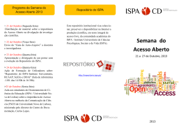 Semana do Acesso Aberto no ISPA - 2013