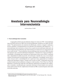 Anestesia para Neuroradiologia Intervencionista