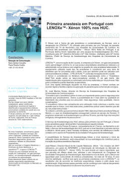 Primeira anestesia em Portugal com LENOXe™