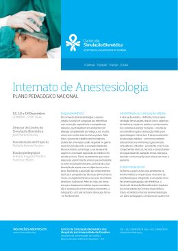 Internato de Anestesiologia - Centro de Simulação Biomédica de