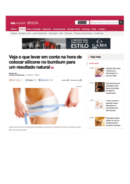 Portal UOL / Veja o que levar em conta na hora de colocar silicone