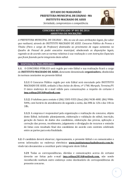 ESTADO DO MARANH&Atilde;O PREFEITURA MUNICIPAL DE COLINAS