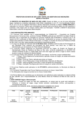 prefeitura de mata de s&atilde;o jo&atilde;o / edital de abertura das inscri&ccedil;&otilde;es