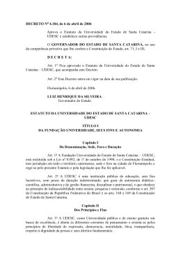 DECRETO N 4.184, de 6 de abril de 2006 Aprova o Estatuto