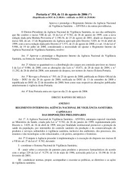 Portaria n&ordm; 354, de 11 de agosto de 2006 (*)
