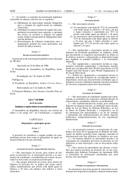 Regime jurídico do associativismo jovem