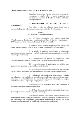 LEI COMPLEMENTAR N&ordm; 323/2006