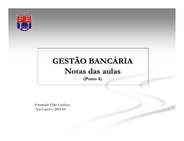 GEST&Atilde;O BANC&Aacute;RIA Notas das aulas