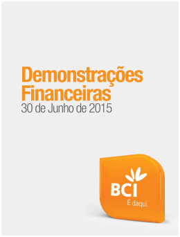 Demonstra&ccedil;&otilde;es Financeiras - Junho 2015