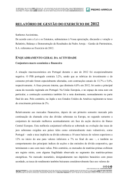 Relatório de Gestão do Exercício de 2012