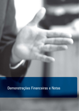 Demonstra&ccedil;&otilde;es Financeiras e Notas