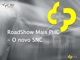 Apresentação do evento RoadShow Mais PHC