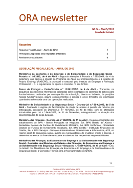 Newsletter 64/2012 - Oliveira Rego & Associados