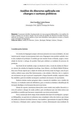 An&aacute;lise do discurso aplicada em charges e - Cr&aacute;tilo
