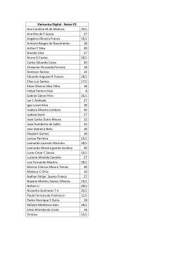Eletronica Digital - Notas P2 Ana Caroline M de Mediros 29,5 Ana