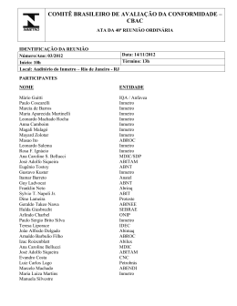 Ata da 40&ordf; Reuni&atilde;o Ordin&aacute;ria CBAC