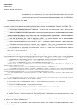 Legisla&ccedil;&atilde;o Mineira