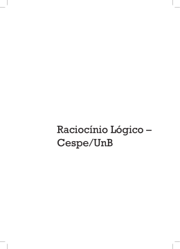 Racioc&iacute;nio L&oacute;gico &ndash; Cespe/UnB