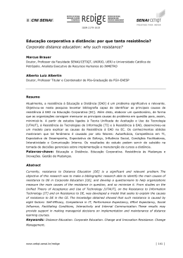 Educa&ccedil;&atilde;o corporativa a dist&acirc;ncia: por que tanta resist&ecirc;ncia