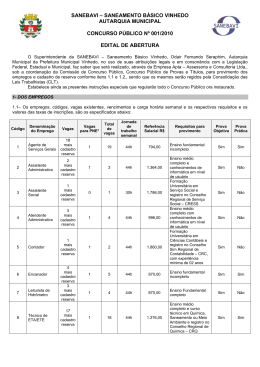 Edital de Abertura