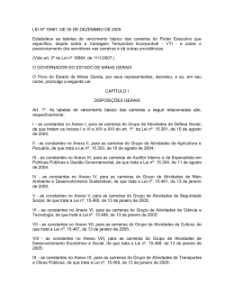 Estabelece as tabelas de vencimento b&aacute;sico das carreiras do Pod