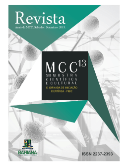 13&ordf; Mostra Cient&iacute;fica e Cultural | 2013 &ndash; Resumo dos