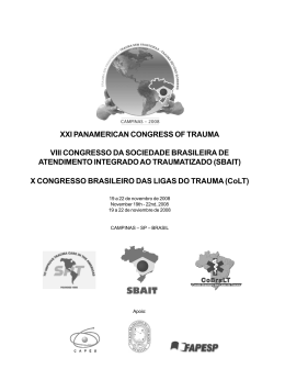 xxi panamerican congress of trauma viii congresso da sociedade