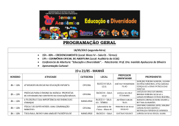 PROGRAMA&Ccedil;&Atilde;O GERAL