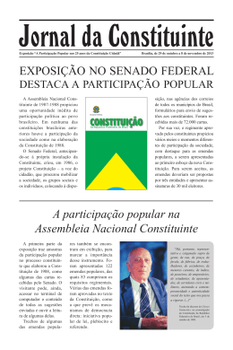 Jornal da Consituinte - Edição comemorativa