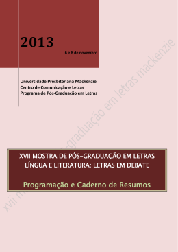 xvii mostra de p&oacute;s-gradua&ccedil;&atilde;o em letras